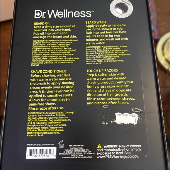 Dr. Wellness beard grooming kit NIP - Picture 2 of 2